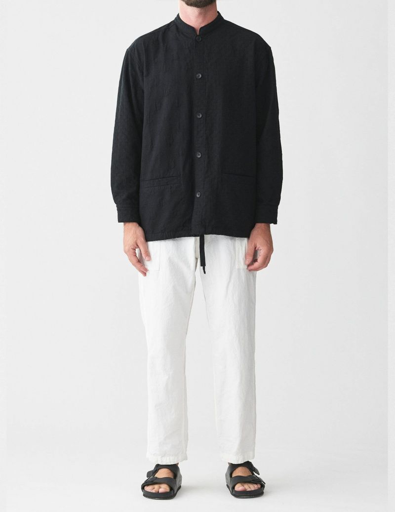 Cotton Dot Jacquard Combination Stand Collar Shirt Jacket