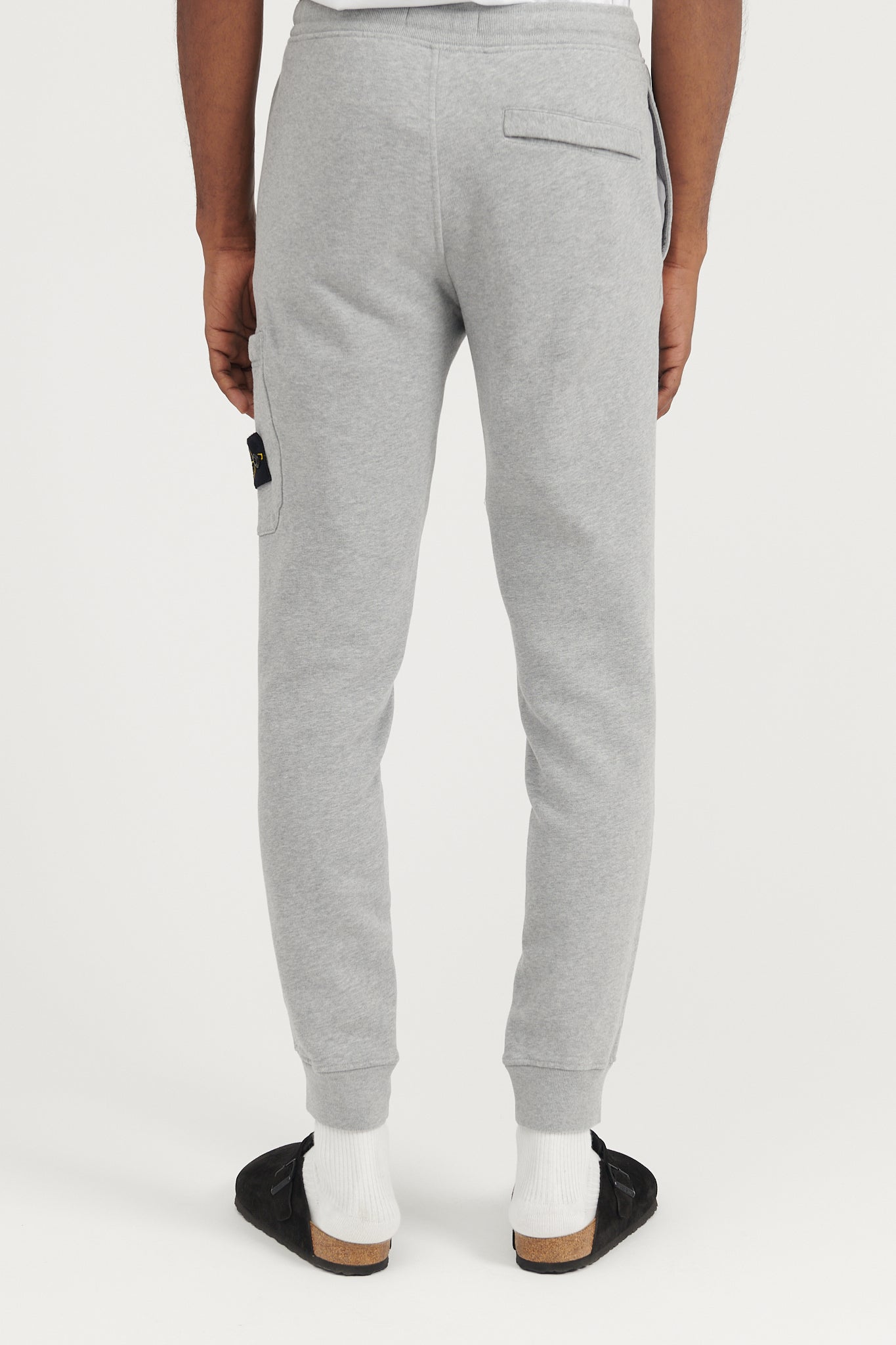 64520 Brushed Cotton Fleece Sweat Pants  - Melange Grey