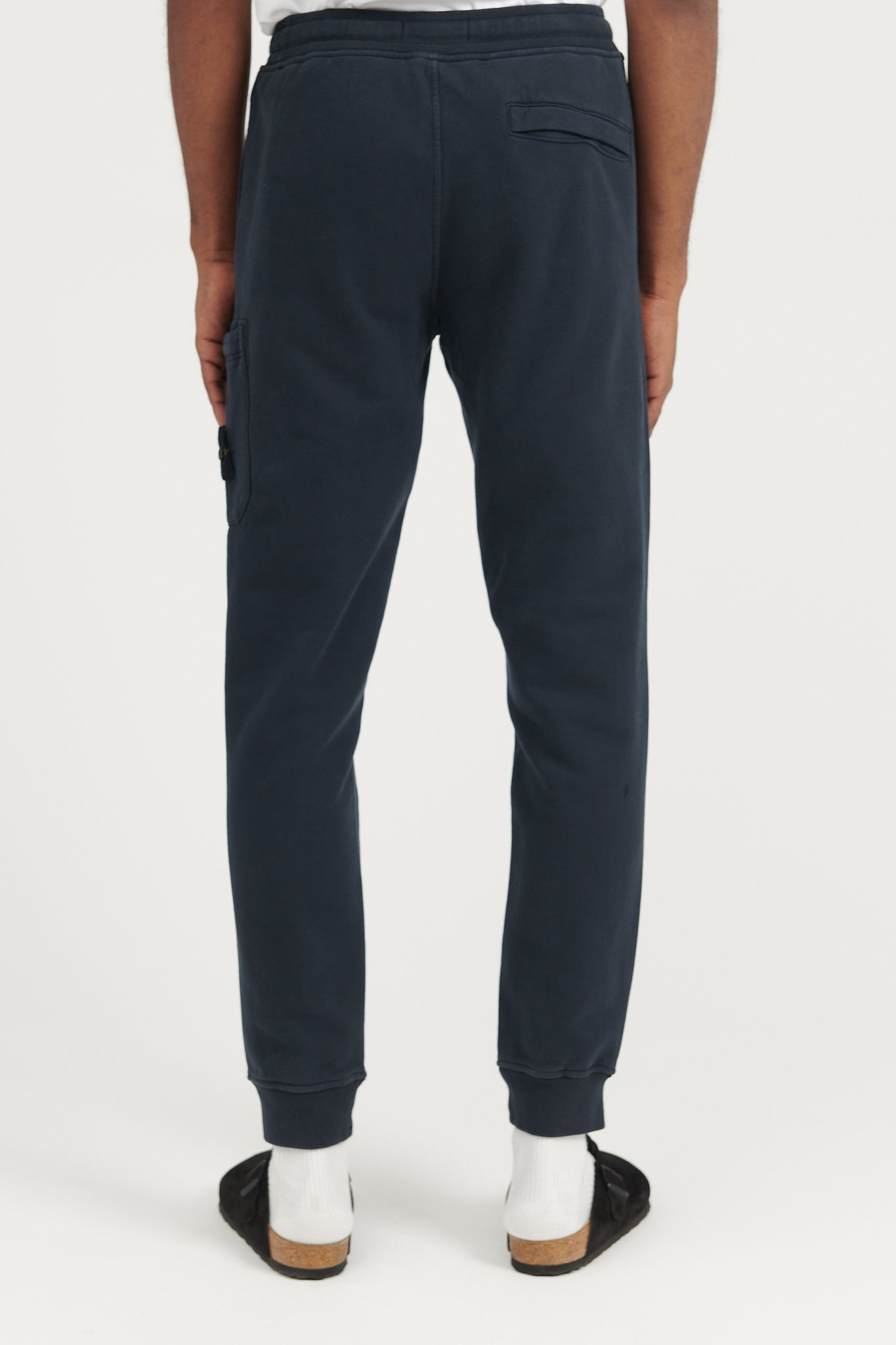 64520 Brushed Cotton Fleece Sweat Pants - Navy Blue