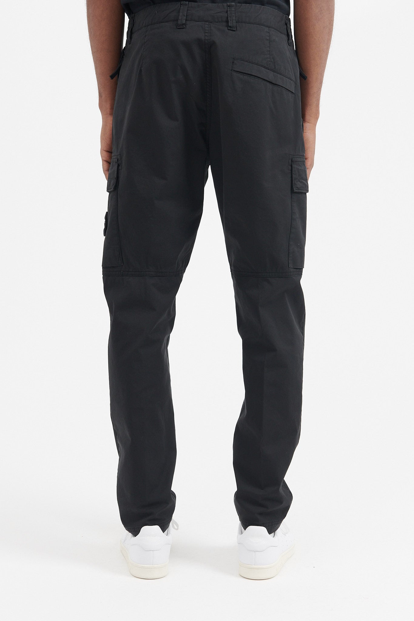 30410 Supima Cotton Twill Pants Regular Tapered - Black
