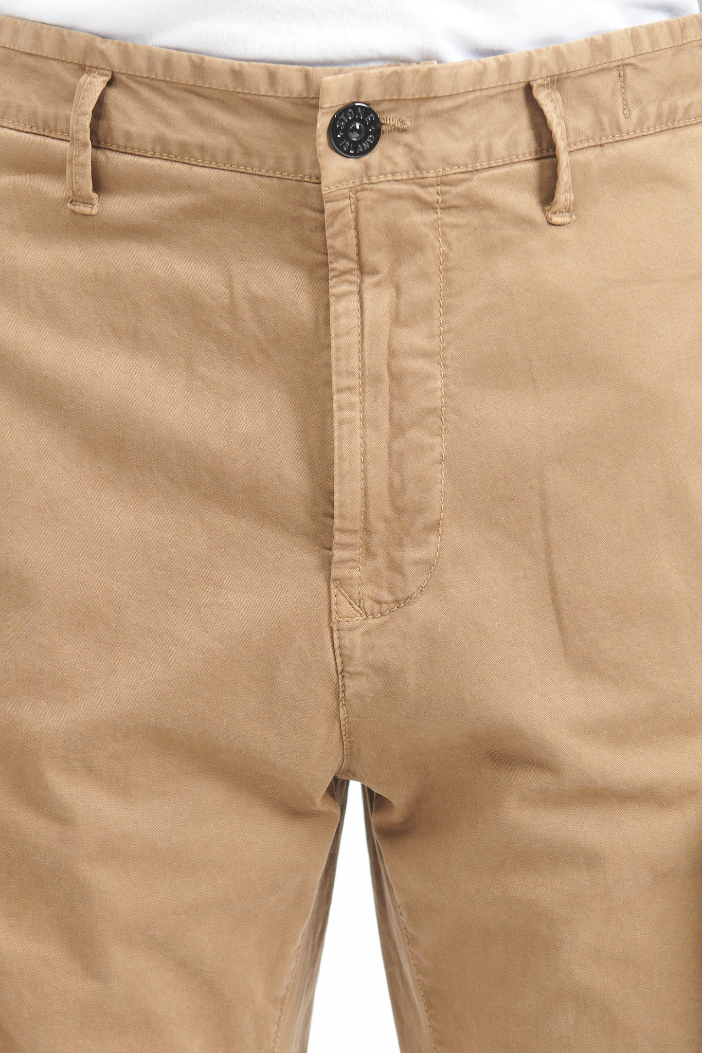 30404 Organic Cotton Broken Twill Pants Regular Tapered - Dark Beige