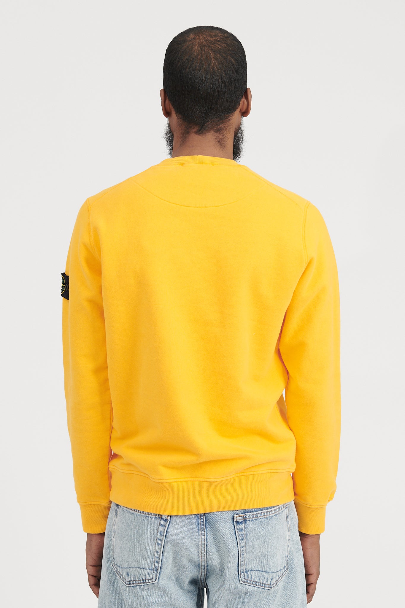63020 Brushed Cotton Fleece Crewneck Sweatshirt  - Yellow