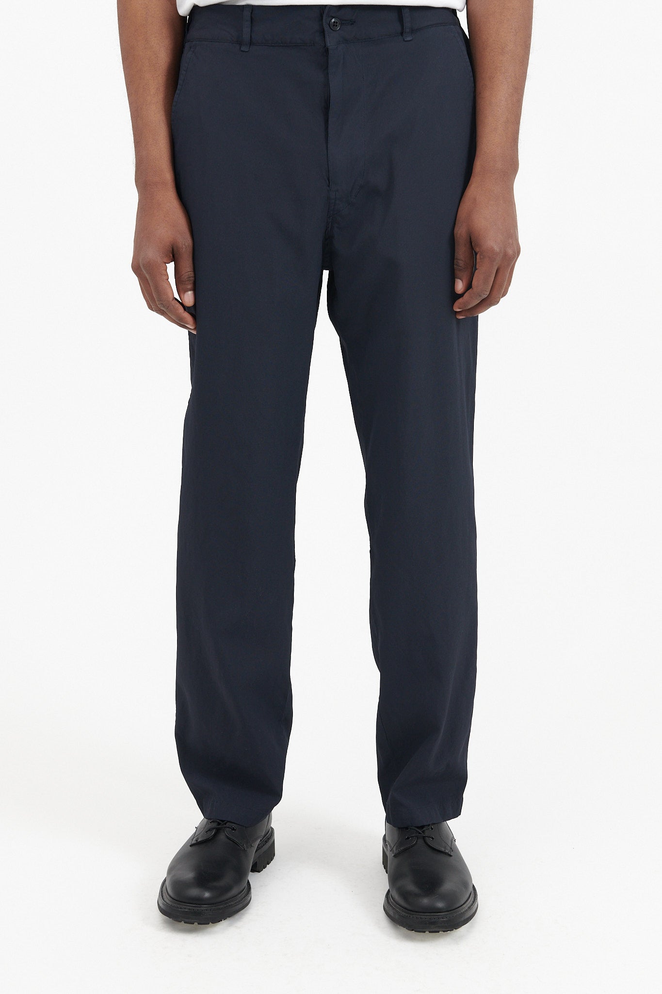 Tapered Pants Pe Oxford - Navy